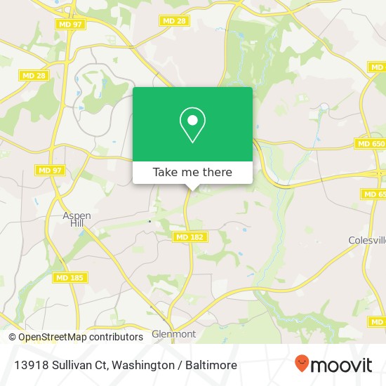 Mapa de 13918 Sullivan Ct, Silver Spring, MD 20906