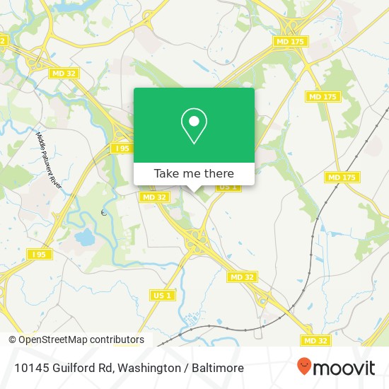 Mapa de 10145 Guilford Rd, Jessup, MD 20794