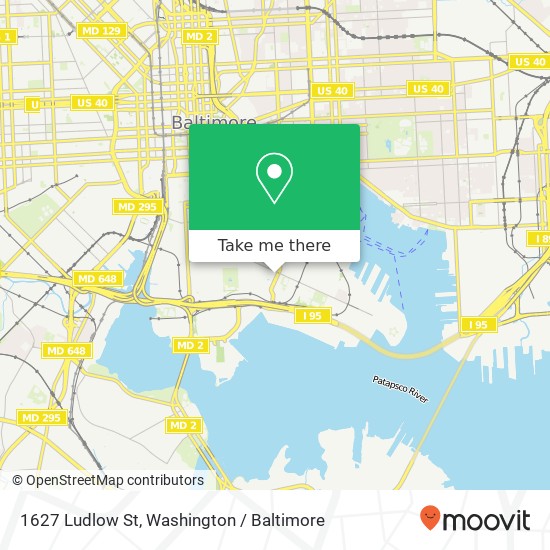 Mapa de 1627 Ludlow St, Baltimore, MD 21230