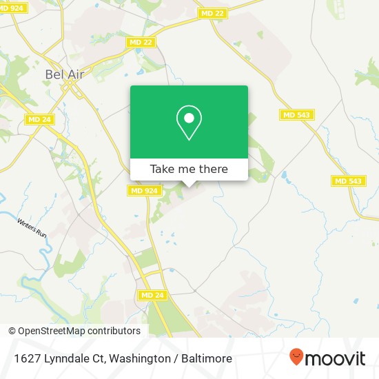 Mapa de 1627 Lynndale Ct, Bel Air, MD 21014