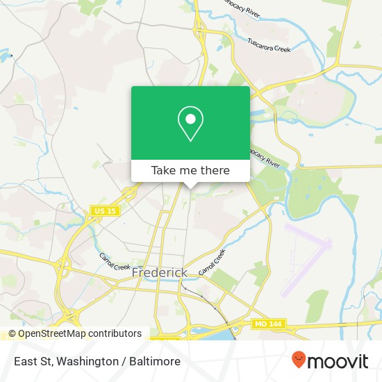 Mapa de East St, Frederick, MD 21701