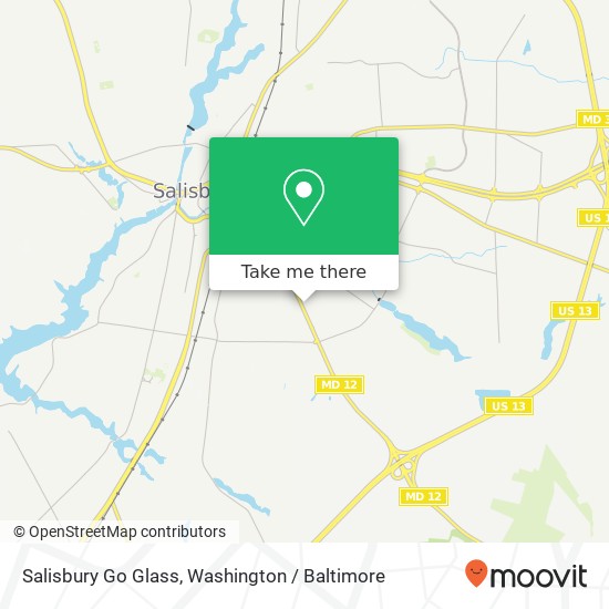 Mapa de Salisbury Go Glass, 805 Snow Hill Rd