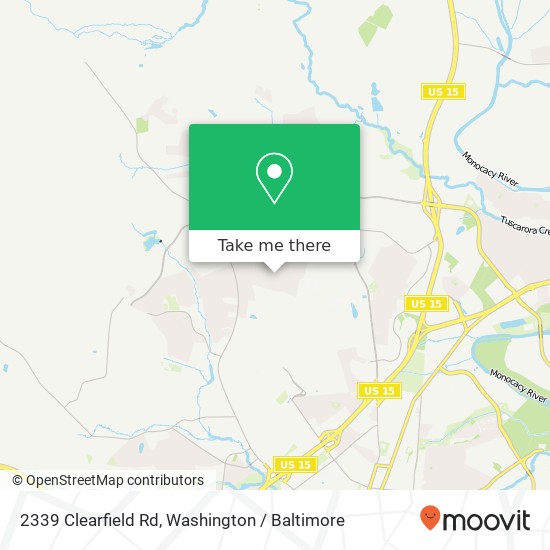 2339 Clearfield Rd, Frederick, MD 21702 map