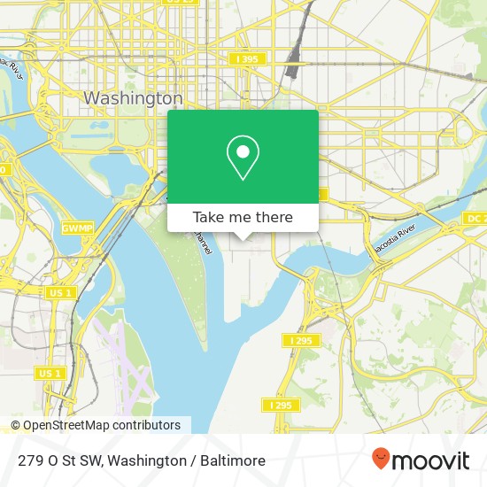 279 O St SW, Washington, DC 20024 map