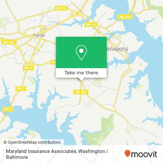 Mapa de Maryland Insurance Associates, 1616 Forest Dr