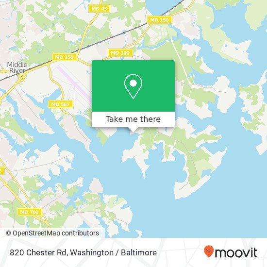 820 Chester Rd, Middle River, MD 21220 map