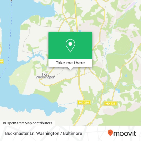 Mapa de Buckmaster Ln, Fort Washington, MD 20744