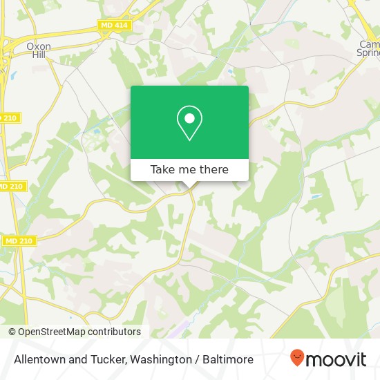 Mapa de Allentown and Tucker, Fort Washington, MD 20744