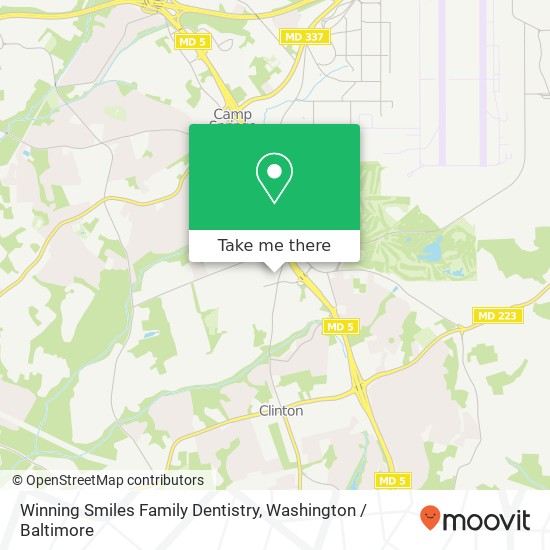 Mapa de Winning Smiles Family Dentistry, 7801 Old Branch Ave