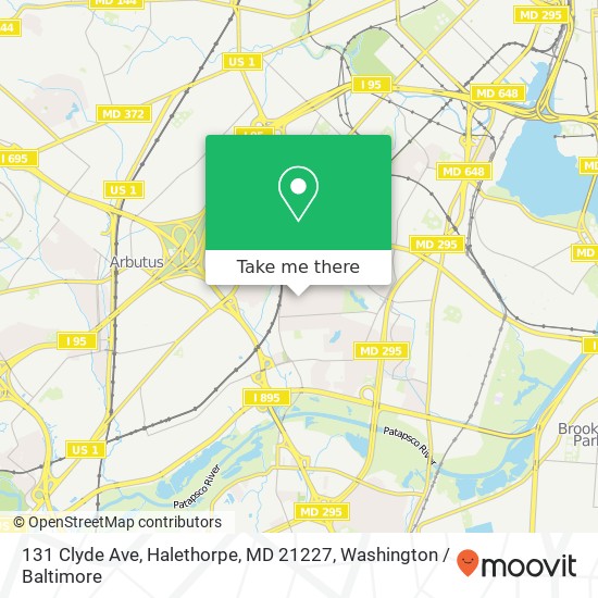 131 Clyde Ave, Halethorpe, MD 21227 map