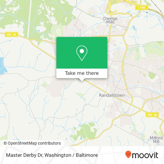 Mapa de Master Derby Dr, Randallstown (FOXRIDGE), MD 21133