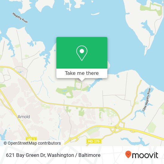 Mapa de 621 Bay Green Dr, Arnold, MD 21012