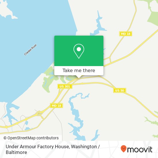 Mapa de Under Armour Factory House, 106 Outlet Center Dr