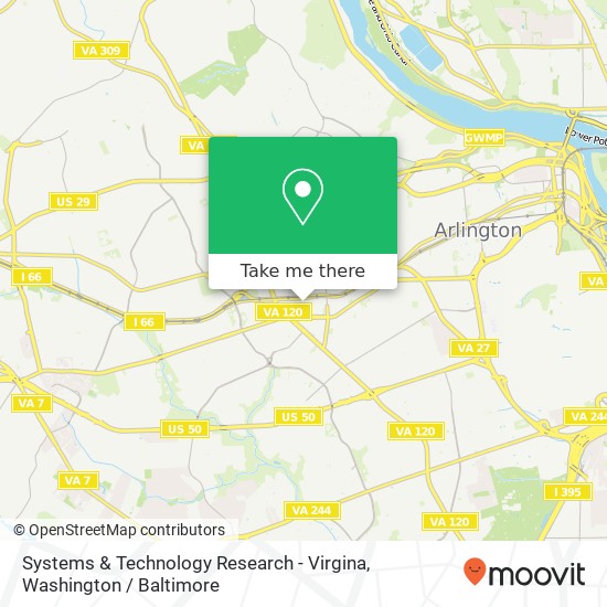 Mapa de Systems & Technology Research - Virgina