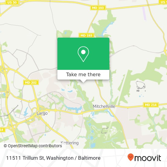 Mapa de 11511 Trillum St, Bowie, MD 20721