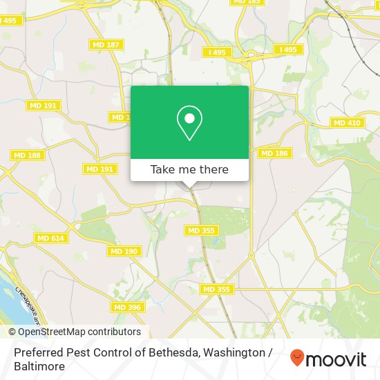 Mapa de Preferred Pest Control of Bethesda, 7100 Wisconsin Ave