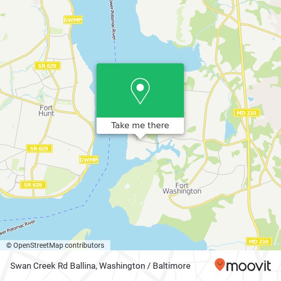 Swan Creek Rd Ballina, Fort Washington, MD 20744 map