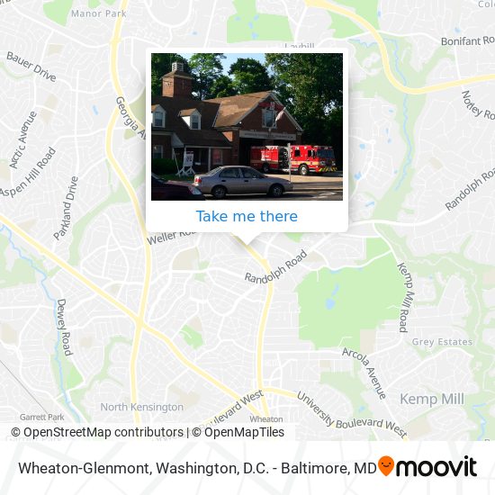 Mapa de Wheaton-Glenmont