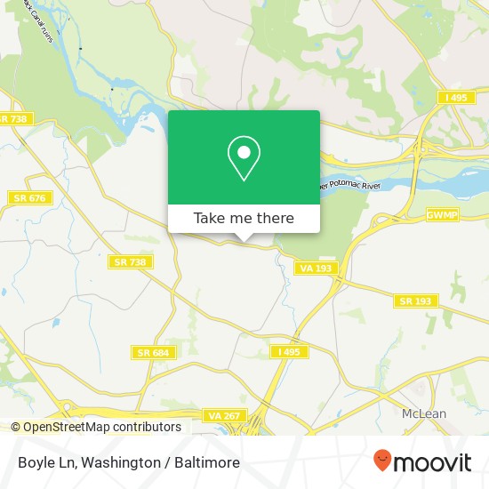 Boyle Ln, McLean, VA 22102 map