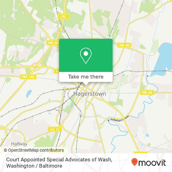 Court Appointed Special Advocates of Wash map