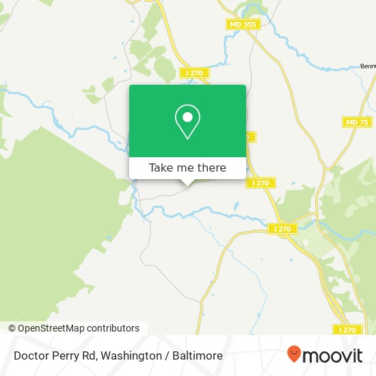 Mapa de Doctor Perry Rd, Frederick, MD 21704