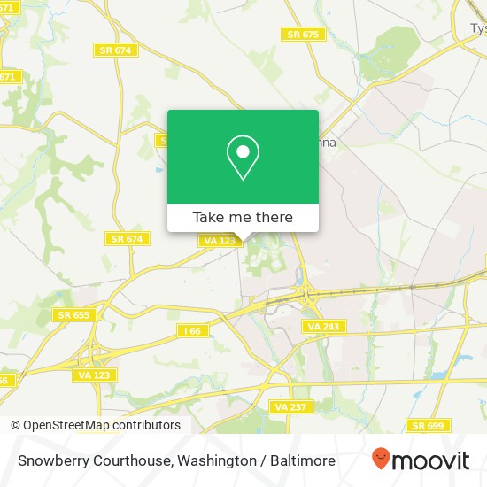 Mapa de Snowberry Courthouse, Vienna, VA 22181