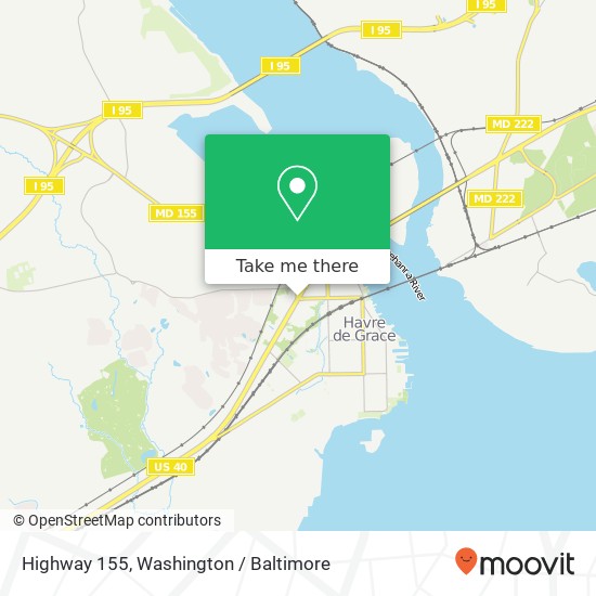 Mapa de Highway 155, Havre de Grace, MD 21078