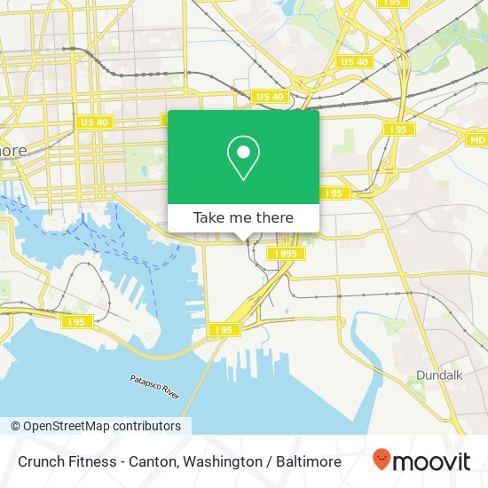 Crunch Fitness - Canton, 3991 Boston St map