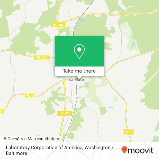 Mapa de Laboratory Corporation of America, 605 Charles St