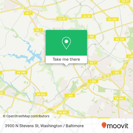Mapa de 3900 N Stevens St, Alexandria, VA 22311