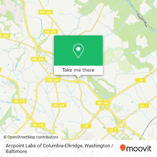 Arcpoint Labs of Columbia-Elkridge, 6020 Meadowridge Center Dr map