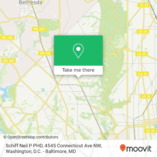 Mapa de Schiff Neil P PHD, 4545 Connecticut Ave NW