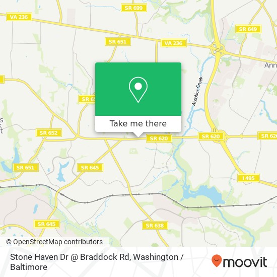Stone Haven Dr @ Braddock Rd, Annandale, VA 22003 map