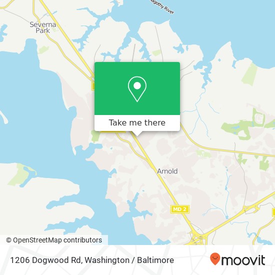 Mapa de 1206 Dogwood Rd, Arnold, MD 21012