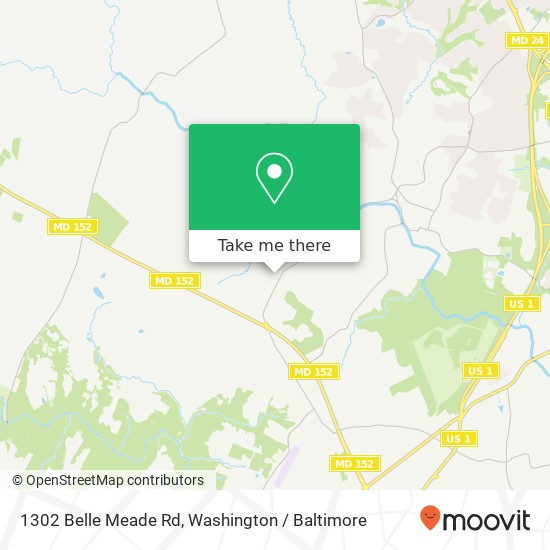 Mapa de 1302 Belle Meade Rd, Fallston, MD 21047