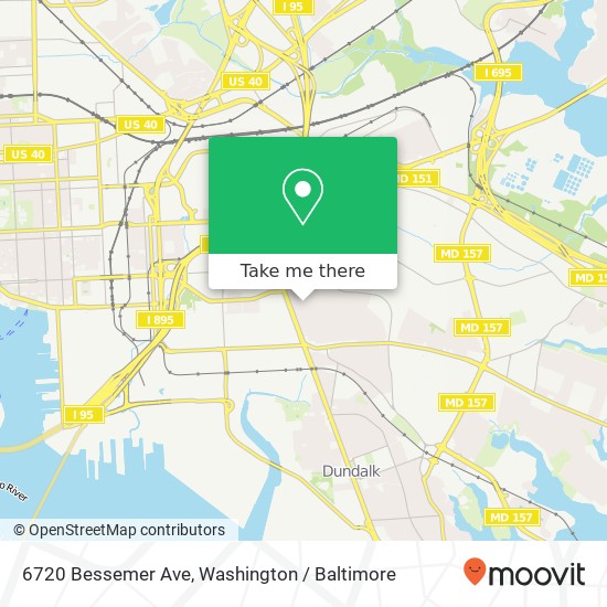 6720 Bessemer Ave, Dundalk, MD 21222 map