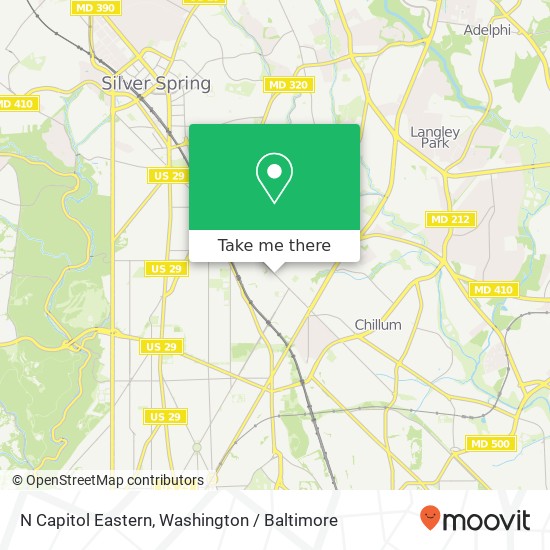 Mapa de N Capitol Eastern, Washington, DC 20012