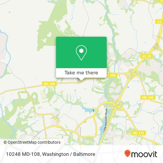 Mapa de 10248 MD-108, Ellicott City, MD 21042