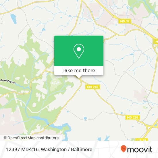 12397 MD-216, Fulton, MD 20759 map