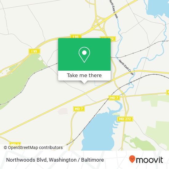 Mapa de Northwoods Blvd, North East, MD 21901