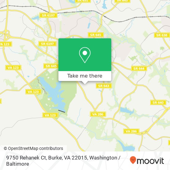 Mapa de 9750 Rehanek Ct, Burke, VA 22015