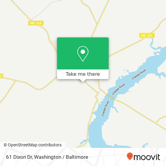 Mapa de 61 Dixon Dr, Chestertown, MD 21620