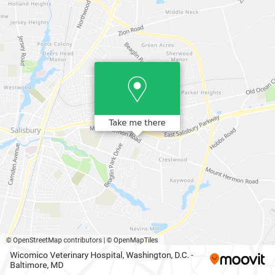Mapa de Wicomico Veterinary Hospital