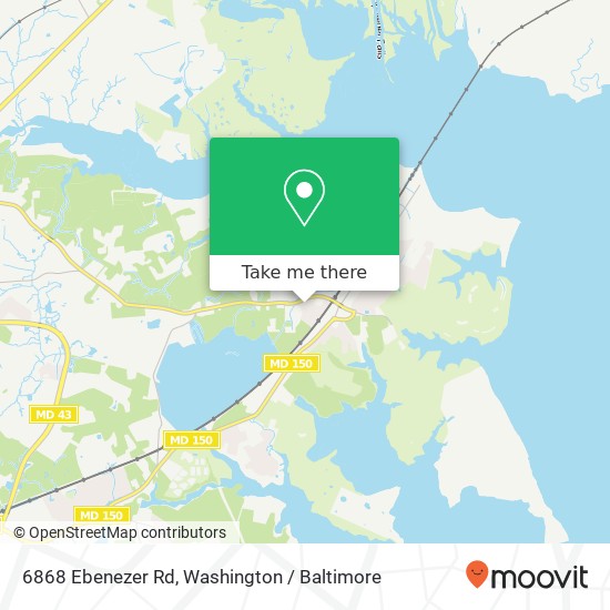 Mapa de 6868 Ebenezer Rd, Middle River, MD 21220