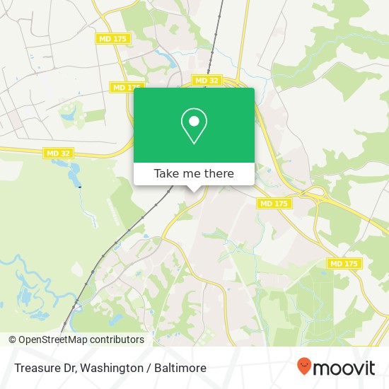 Mapa de Treasure Dr, Odenton, MD 21113