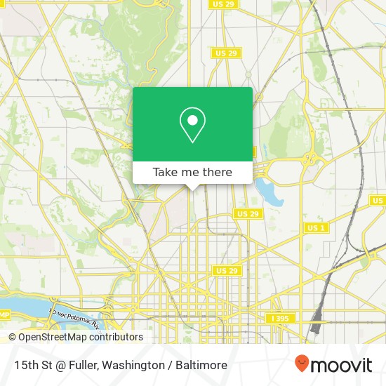 Mapa de 15th St @ Fuller, Washington, DC 20009