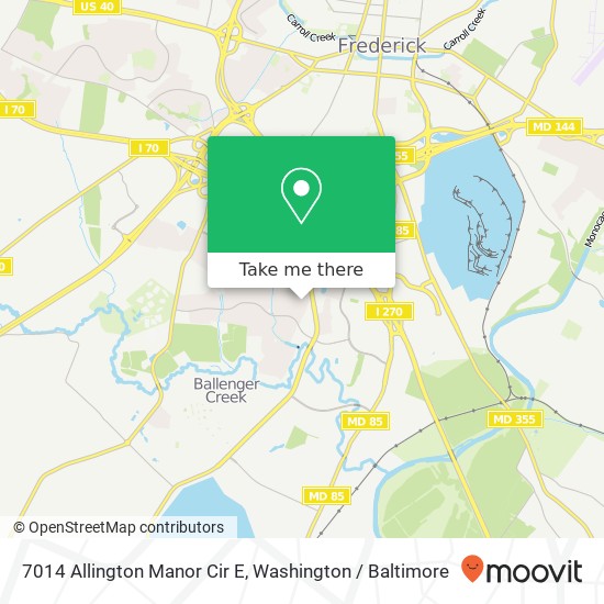 7014 Allington Manor Cir E, Frederick, MD 21703 map
