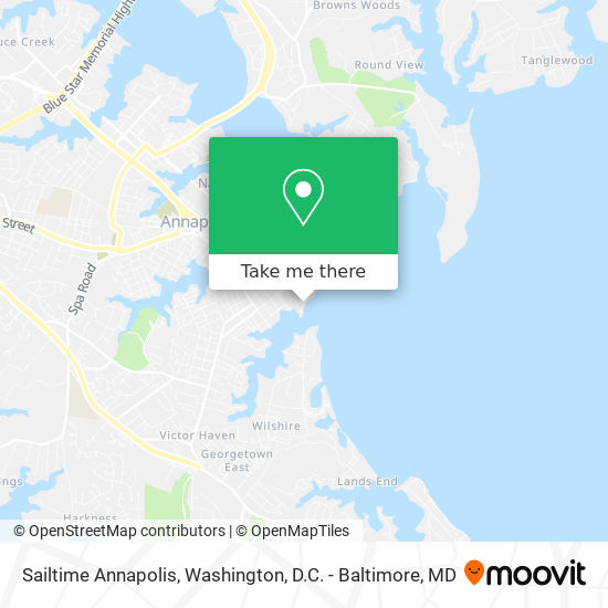 Sailtime Annapolis map