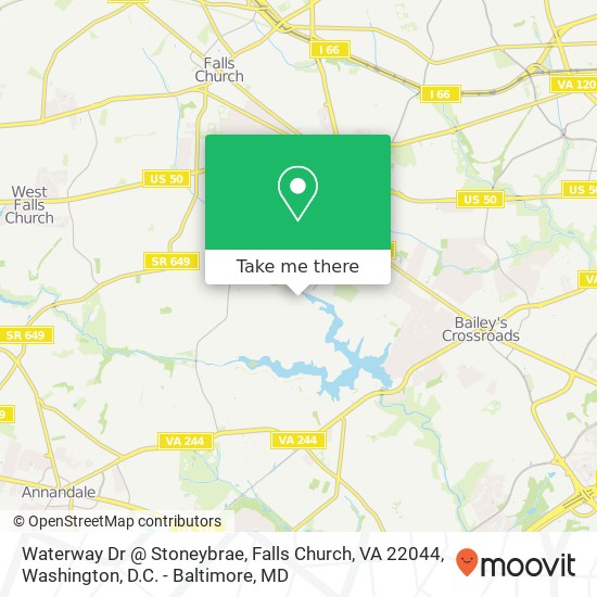 Mapa de Waterway Dr @ Stoneybrae, Falls Church, VA 22044