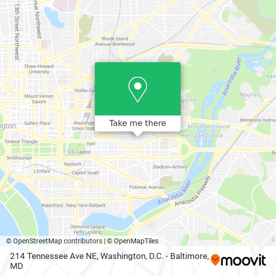 214 Tennessee Ave NE map